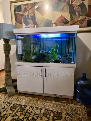 Curated Aquarium Habitat White Stand