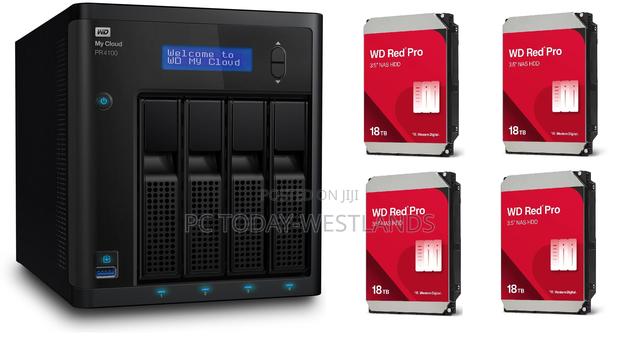 Wd My Cloud Pr4100 Pro Series 72tb 4-bay Nas Server (4 X 18tb Red Pro)