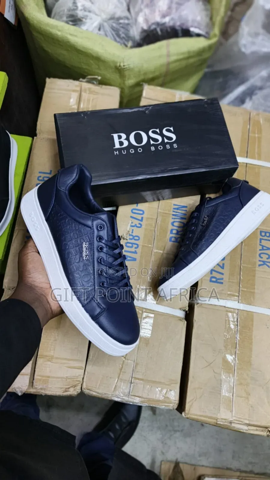 Boss Smart Casual Shoes For Men In Navy Blue Colour Way