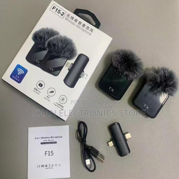 Quality Microphone 2in1 Wireless Lavalier F15-2 Usb Type C + I Phone - main view