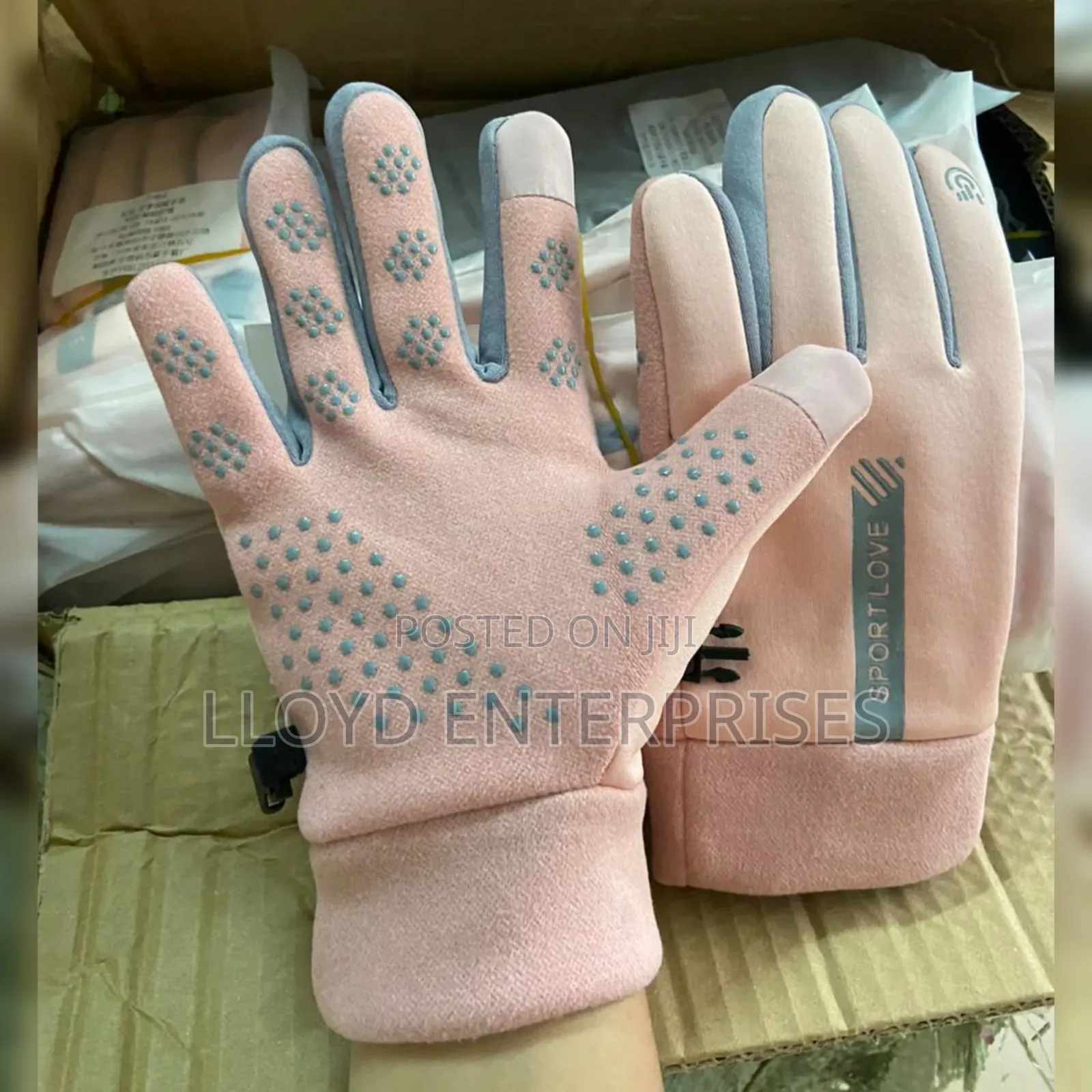 Pink Sport Winter Gloves