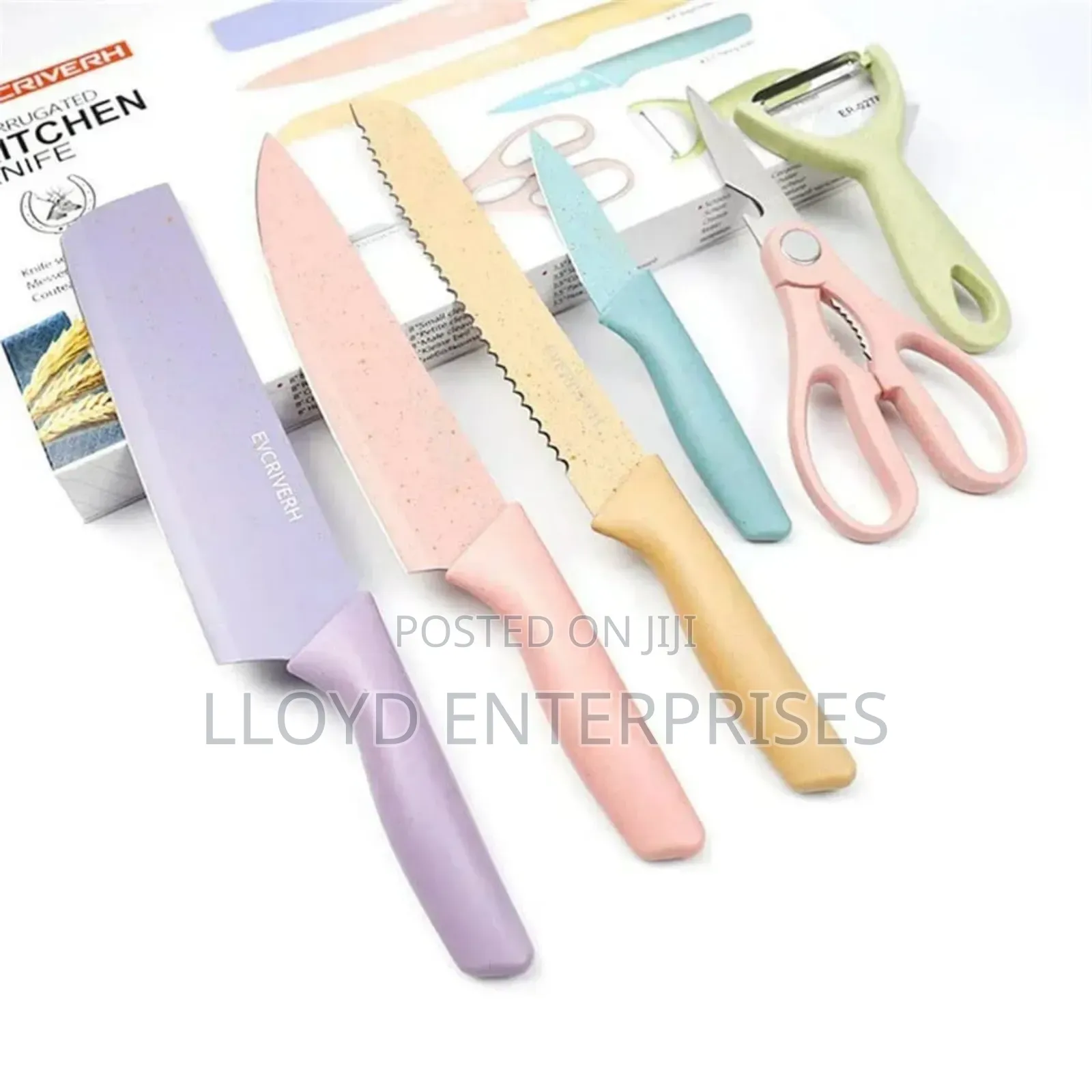 6pcs Coloured Knives Set