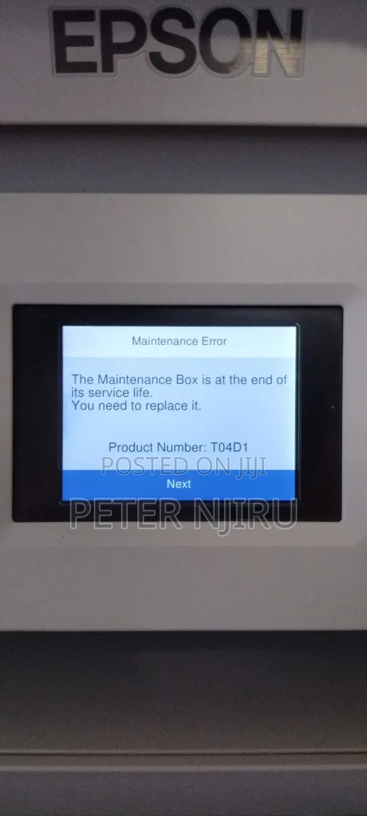 The Maintainance Box Is At The End Of Service Life(T-04d1) Replacement