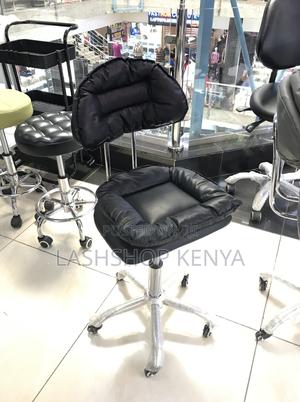 Salon Manicure Chair - Adjustable With Wheels Backrest - main view