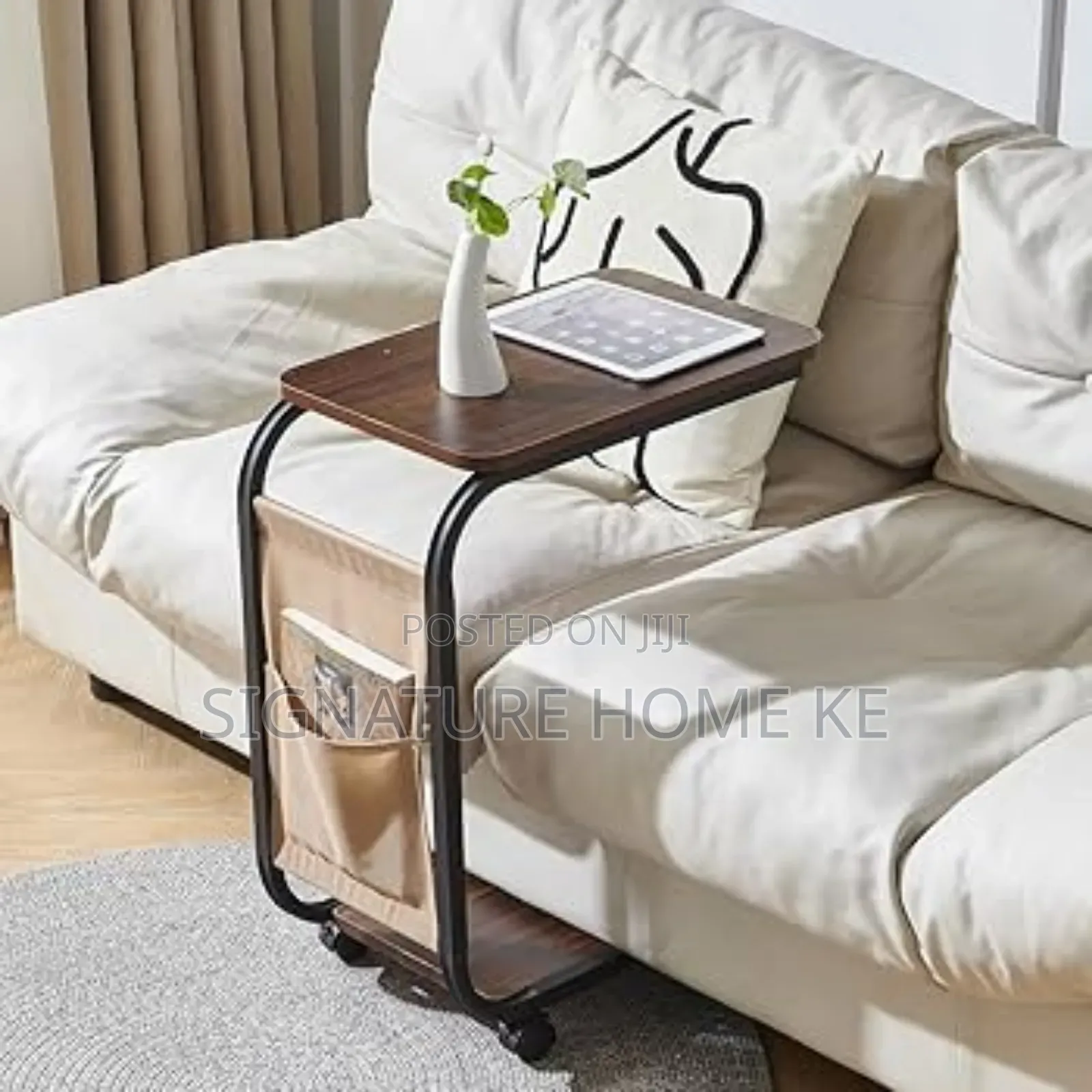2 Layer Trolley Side Table With Matching Insert Pocket