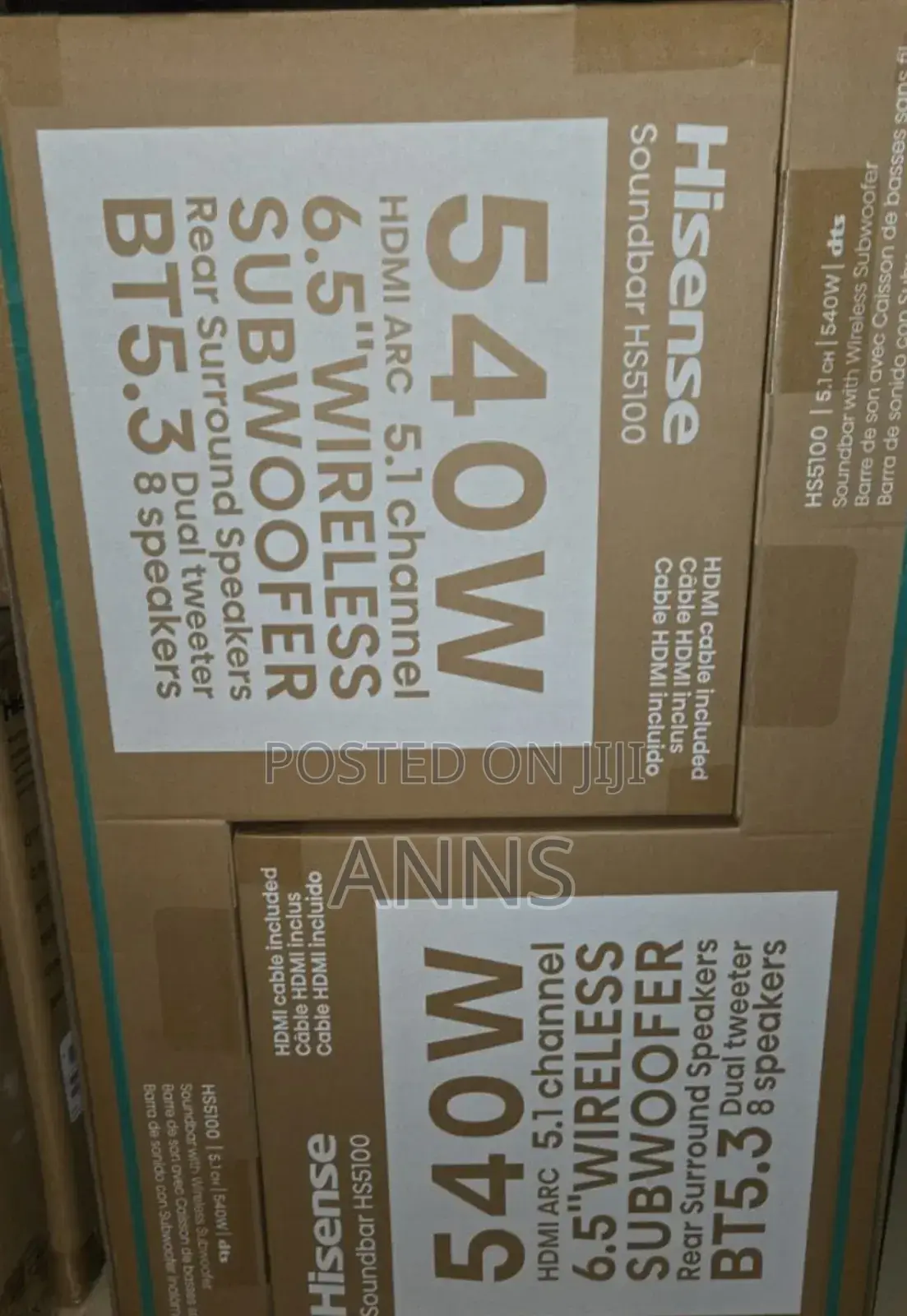540watts Hisense Sound Bar 5.1