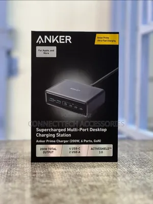 Anker Prime Charger, 200w 6-port Gan Charging Station