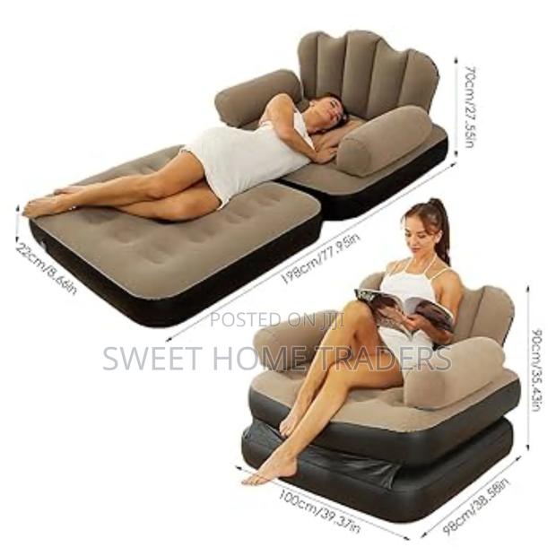 2 in 1 Inflatable Sofa With Arm Rest - main view