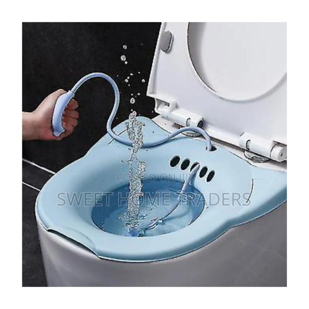 Postpartum Sits Bath Basin and Hand Pump - main view