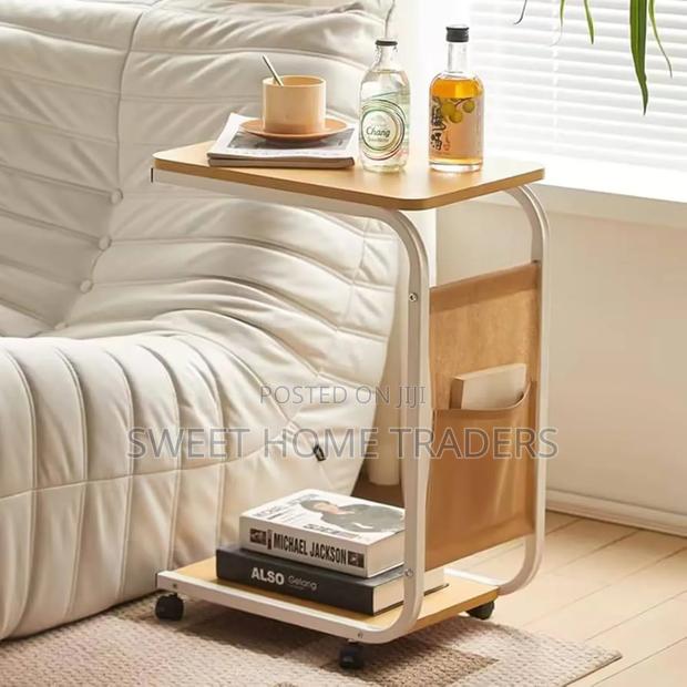 2 Layer Trolley Side Table With Matching Insert Pocket