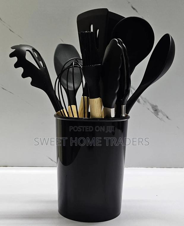 11 PCS Silicone Spoon Black - main view