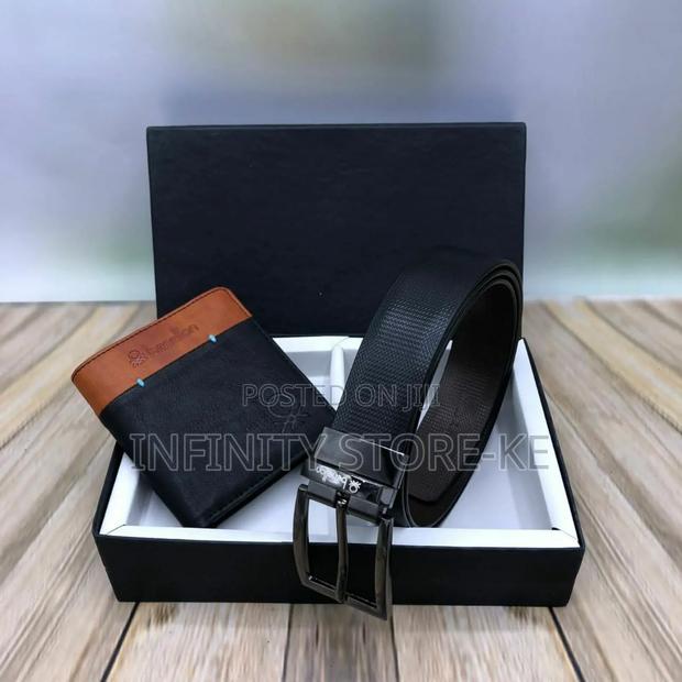 Luxurious Men Belt and Wallet Gift Set