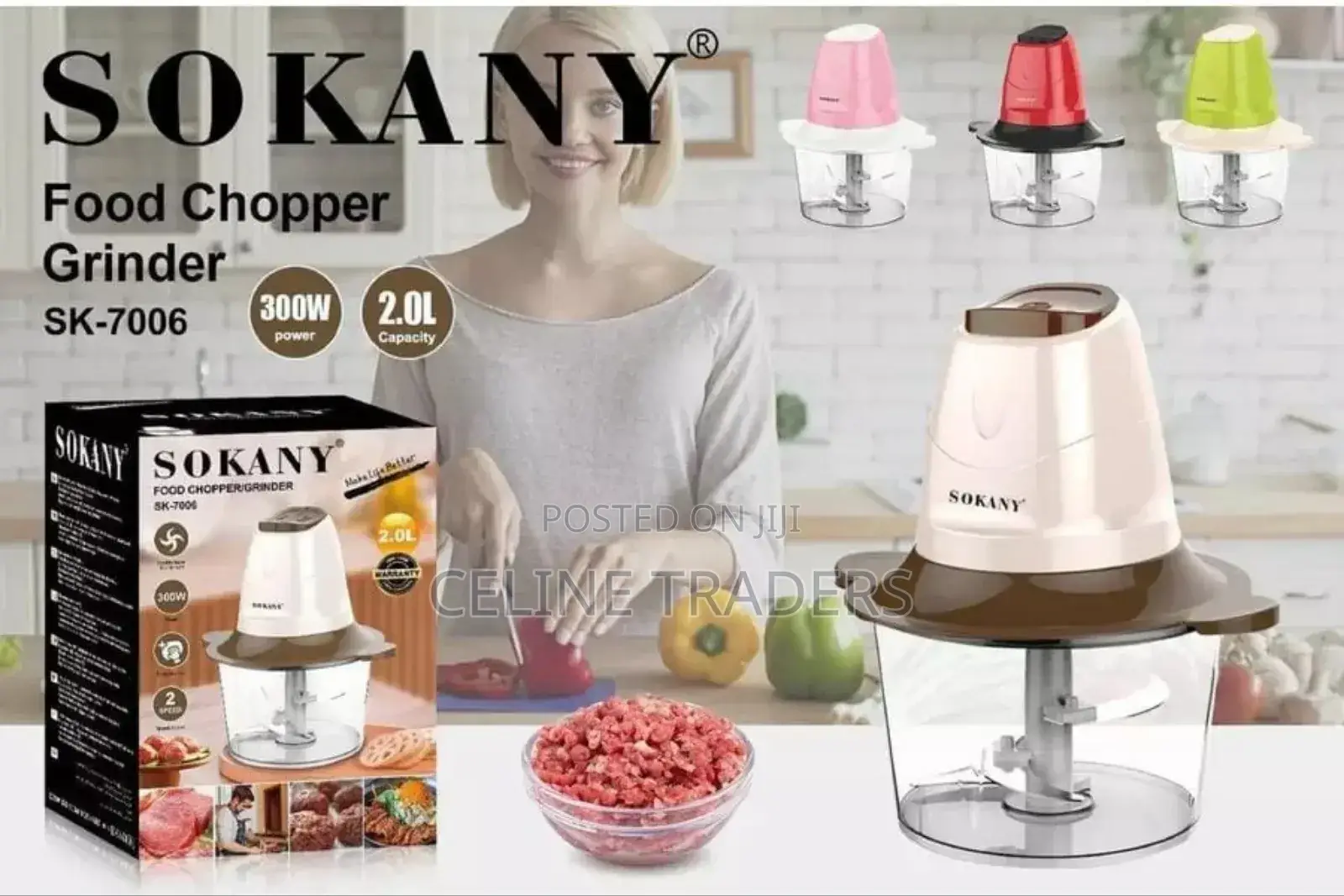 Sokany 2l Food Chopper Grinder