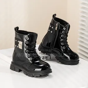 Kids Cute Unisex Wetlook Boot 21-38