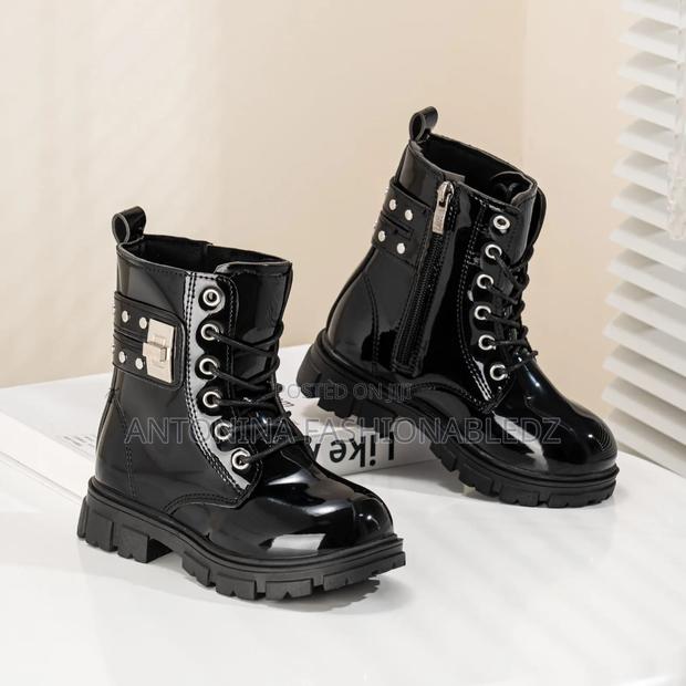 Kids Cute Unisex Wetlook Boot 21-38