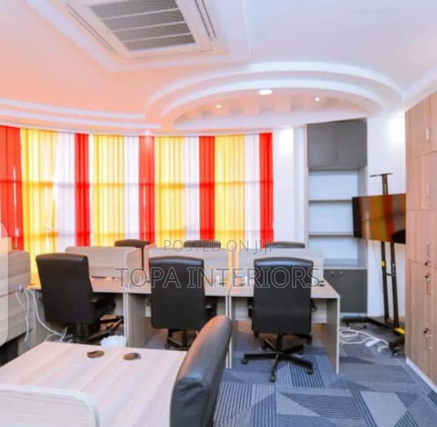 Reduce Computer Glare in Office With Vertical Office Curtains - main view