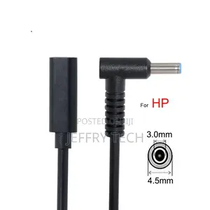 Hp Laptop Charging Cable Type-C Female to 4.5x3.0 Blue Pin Male (Type