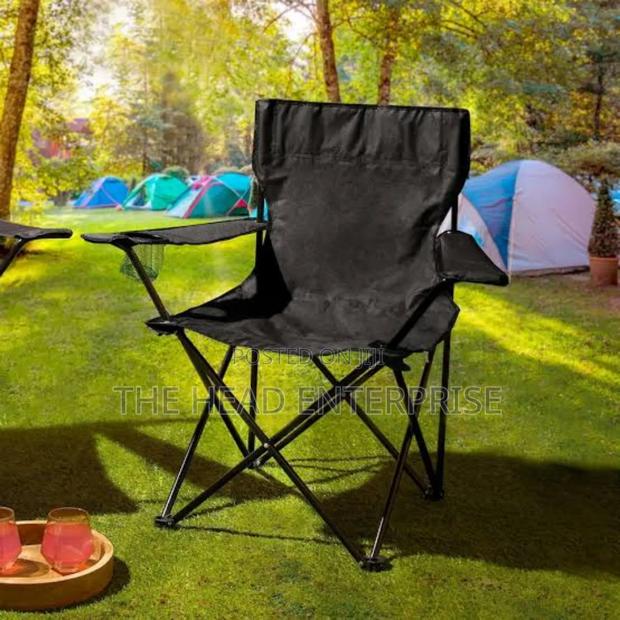 Outdoor and Indoor Foldable Seat With a Cup Holder - main view