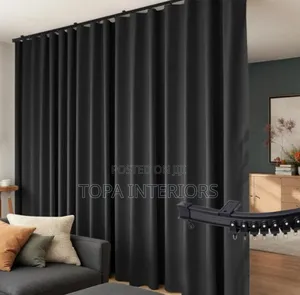 Black Room Window Curtains and Door Privacy Curtains