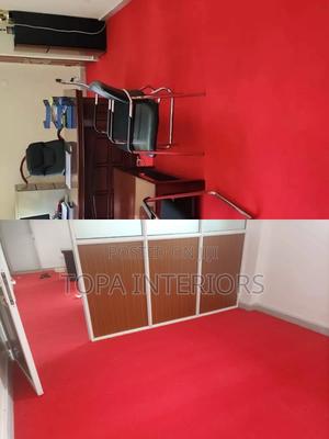 Customer Appear Red Office Carpets Covering the Whole Floor - main view