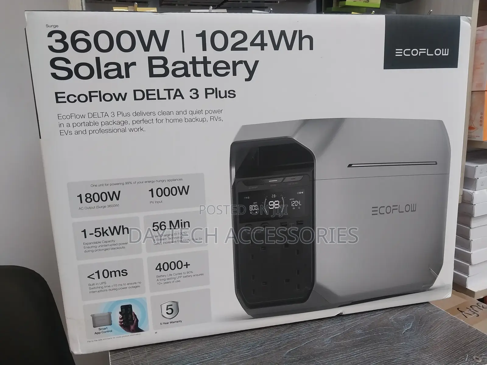 Ecoflow Delta 3 Plus – Portable Power Station (1024wh, 1800w)