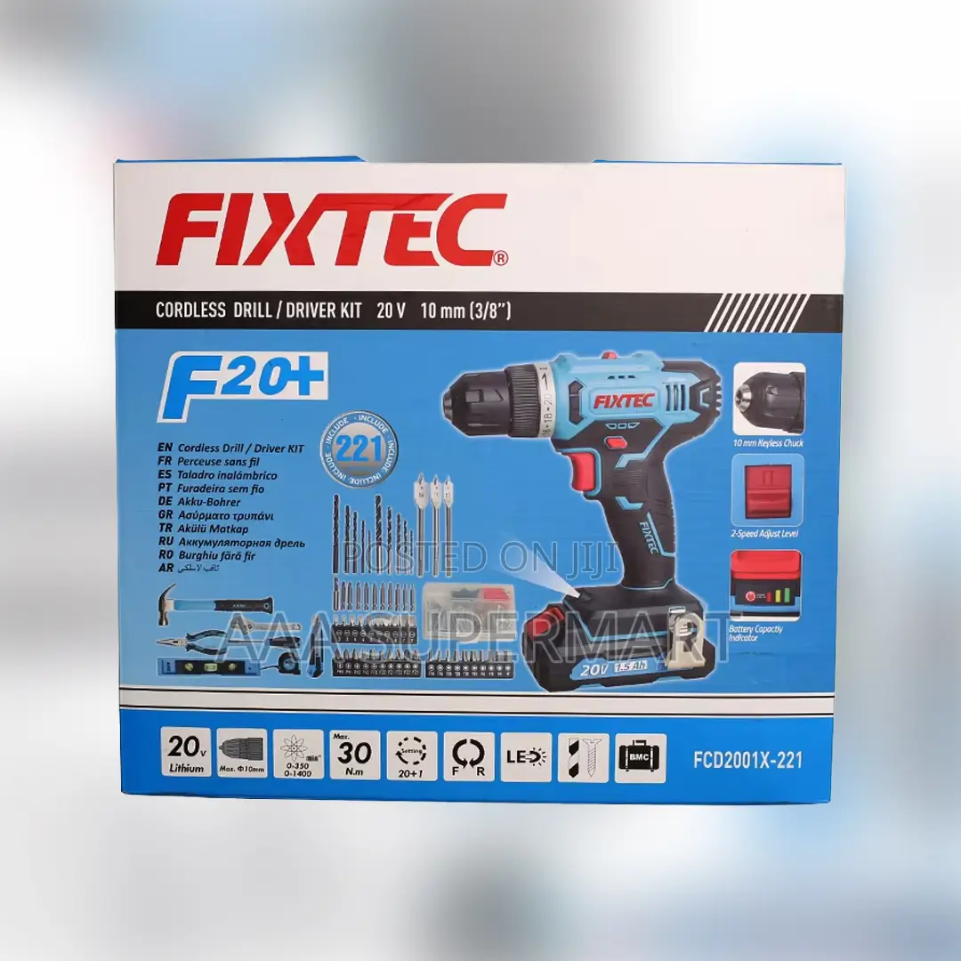 Fcd2001x 221 221 Pcs 20 Volts Cordless Drill Fixtec