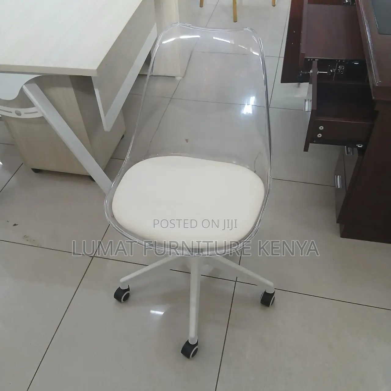 Modern White Eames Office Chair