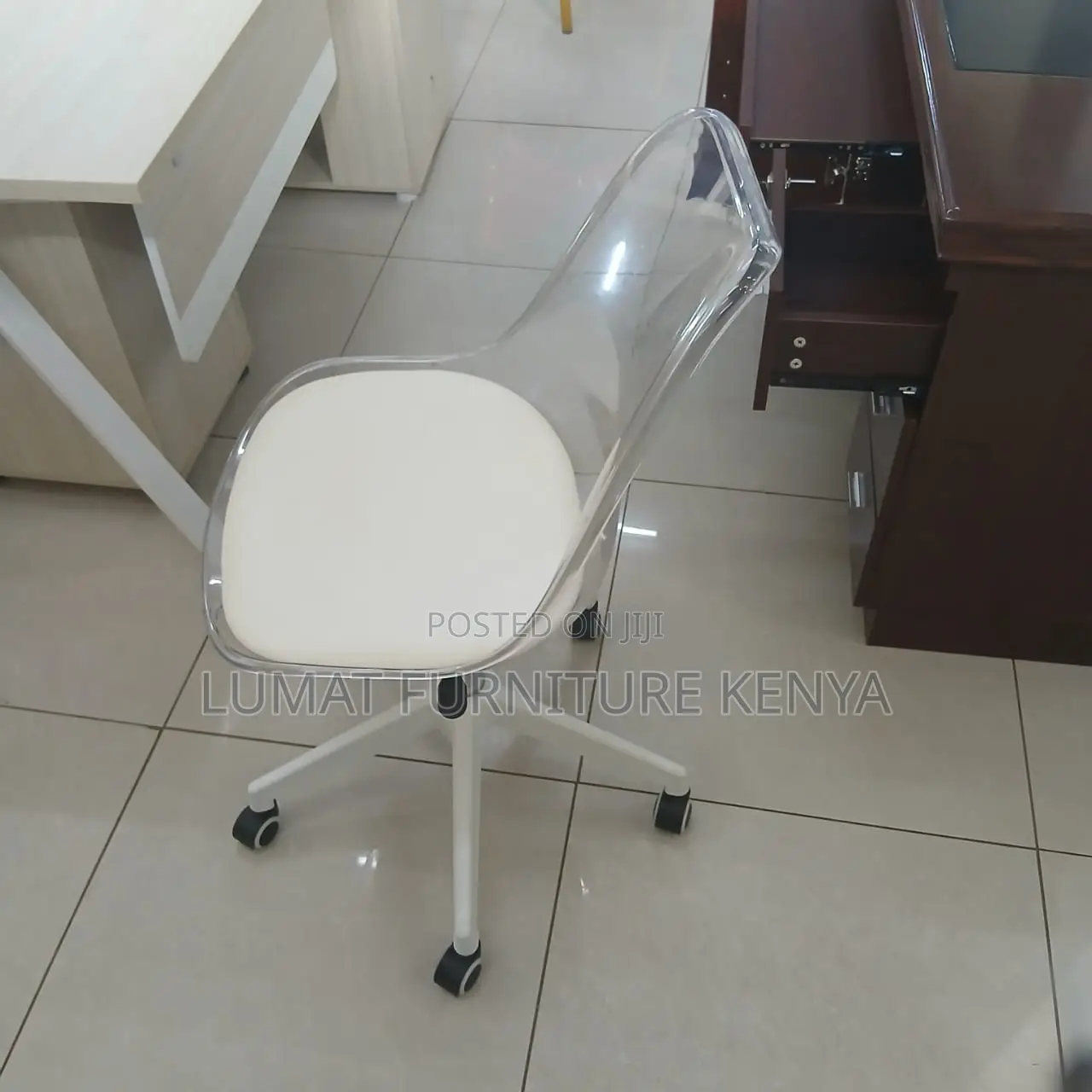 Modern White Eames Office Chair