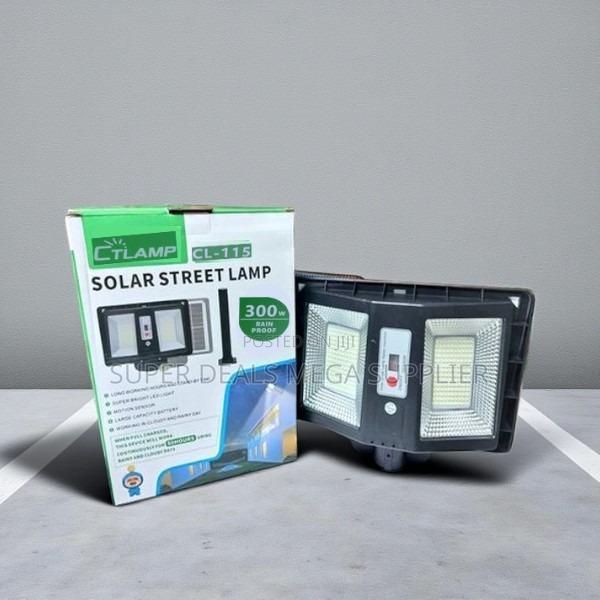 Ctlamp 300w Outdoor Solar Security Light With Motion Sensor Battery