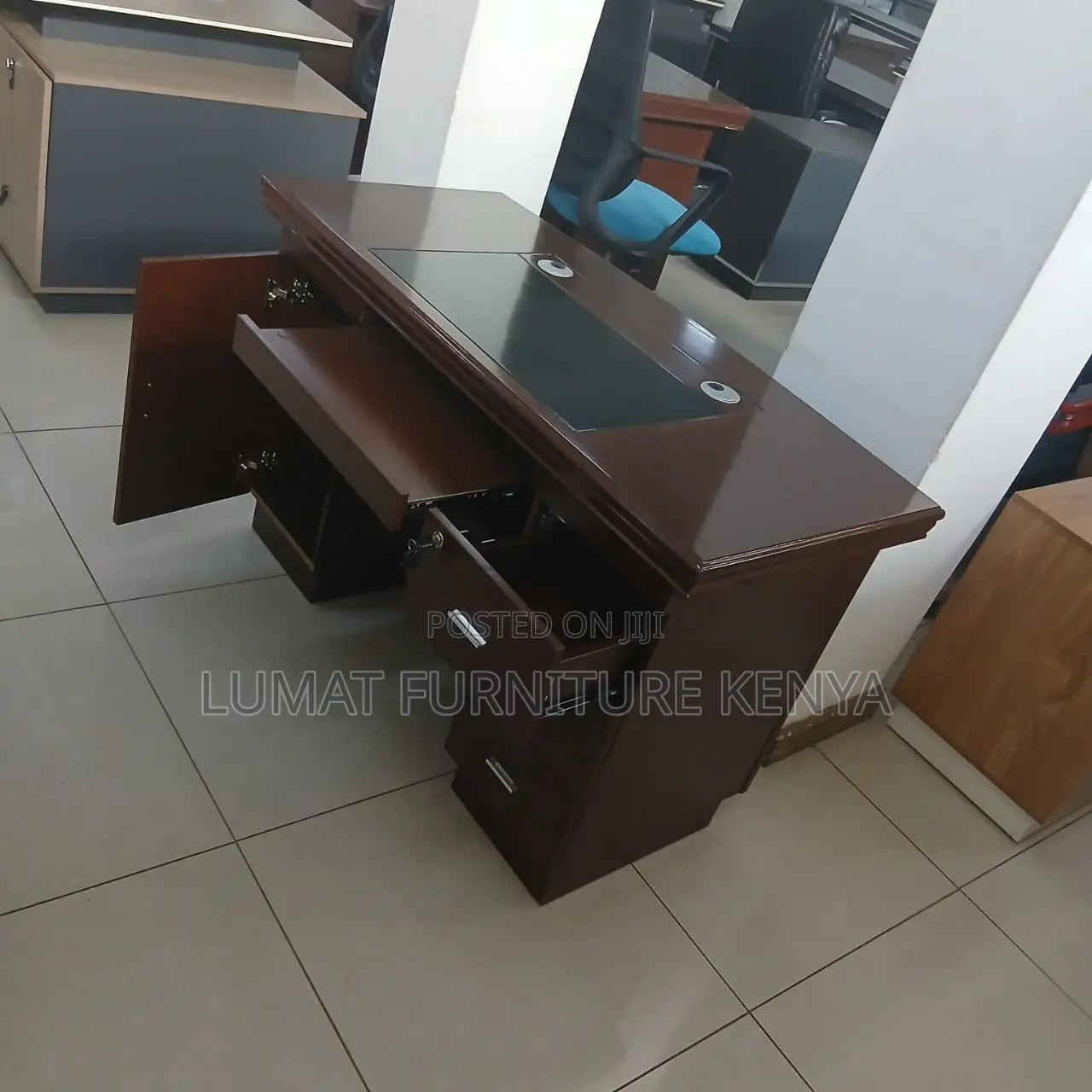 1.2m Executive Mahogany Office Desk