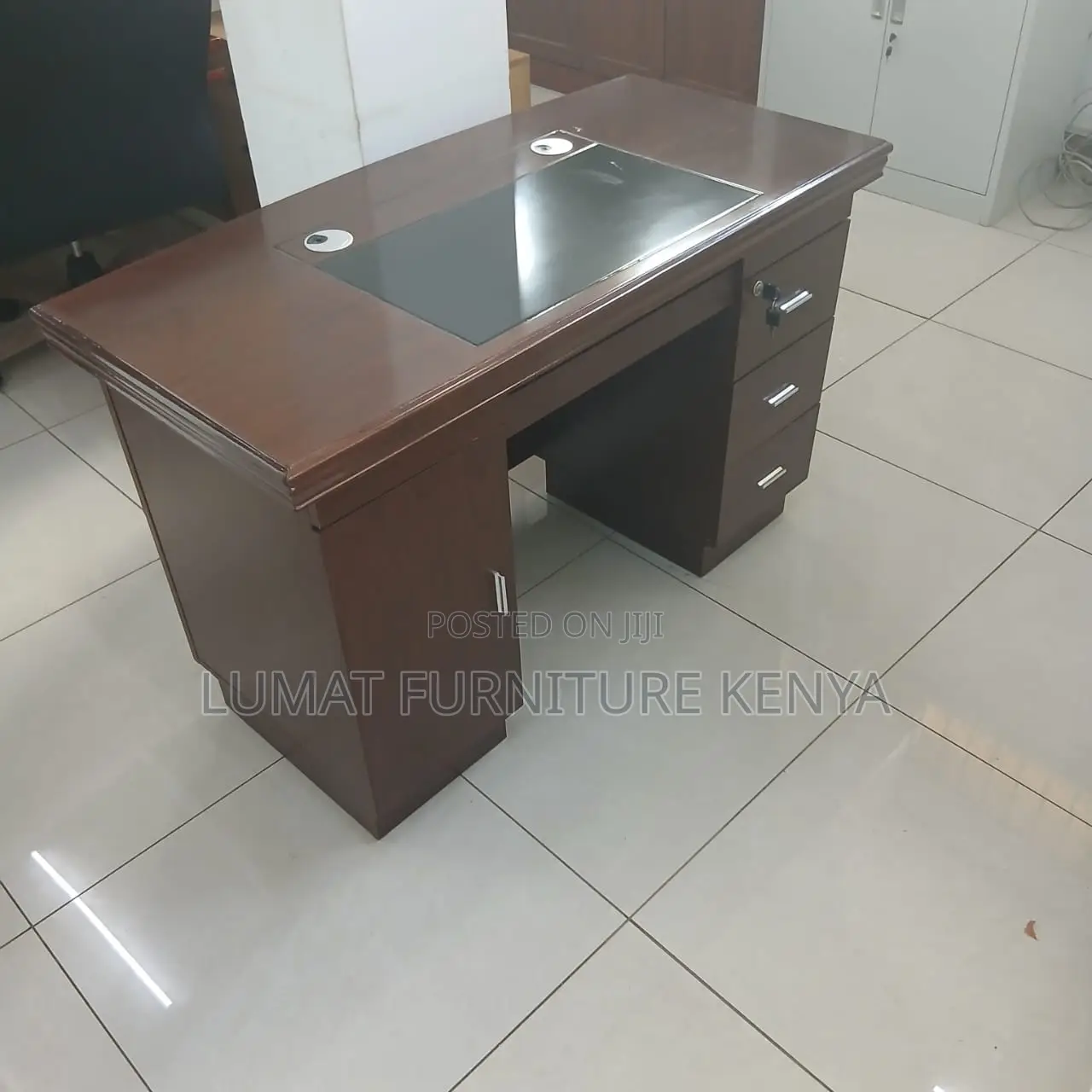 1.2m Executive Mahogany Office Desk
