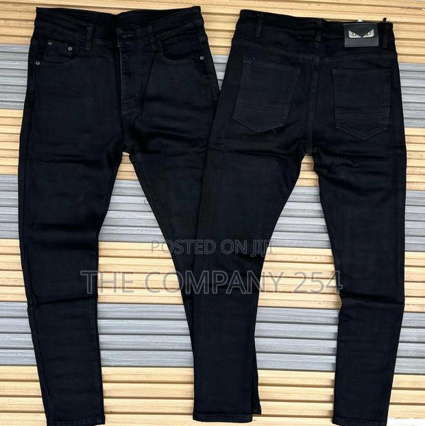 Quality Denim Slim Fit Casual Plain Mens Jeans - thumbnail 3