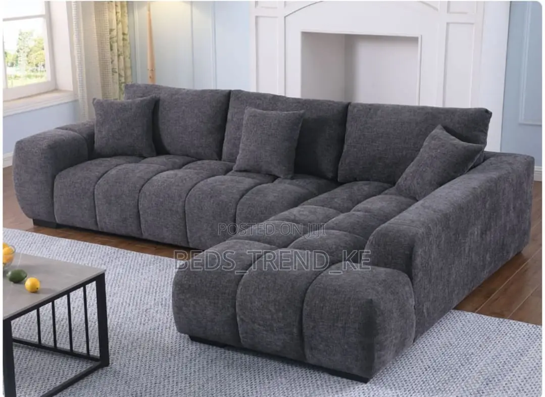 Majestic Plush 6 Seater Bubble L Sofa