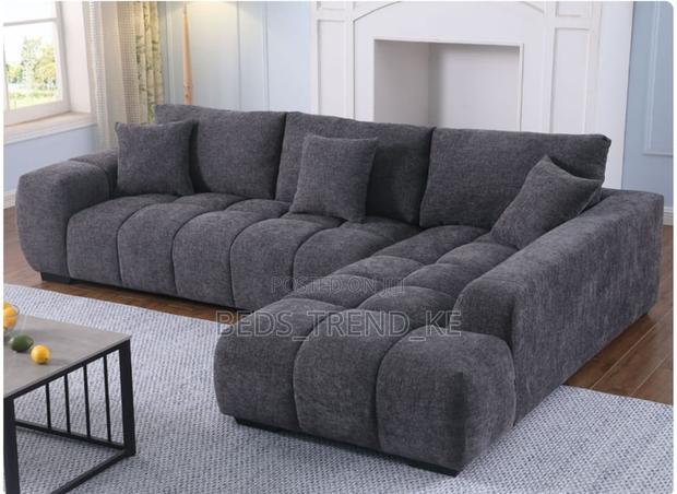 Majestic Plush 6 Seater Bubble L Sofa