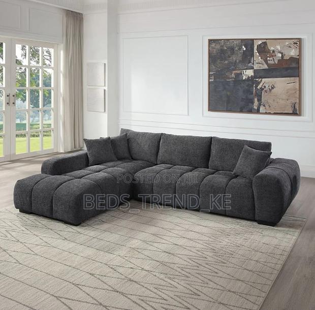 Majestic Plush 6 Seater Bubble L Sofa - thumbnail 2