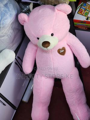 Pink 100cm Teddy Bear - thumbnail 2