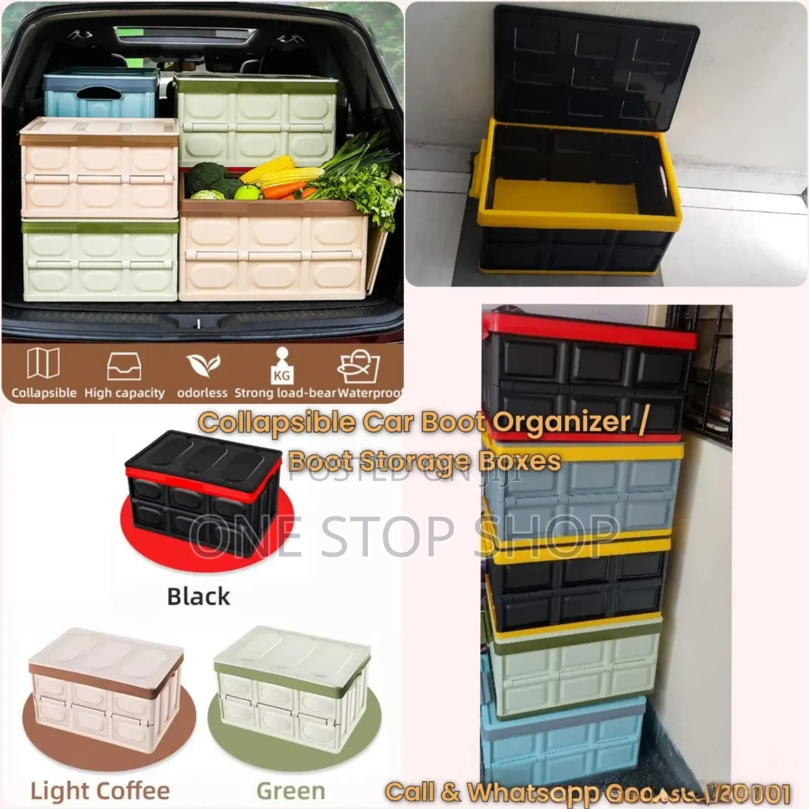 Plastic Foldable Boot Storage Boxes Organizer