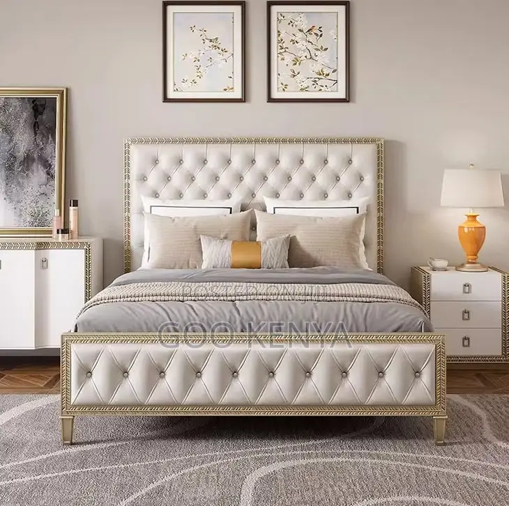 Home Bed; Modern Solid Oak Bed With Extendable Drawers