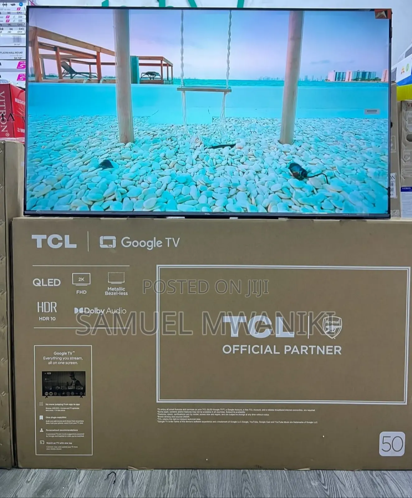 TCL 50" Qled Hdr10 Google Tv Voice Assistant New Model