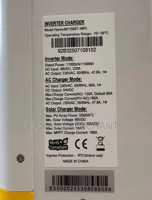 11kw 48v Yatchu Hybrid Solar Inverter, 160a Mppt, on/Off Grid