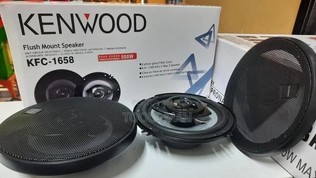 Kenwood KFC-1658 Flush Mount Speaker. 500w. 3-Way Car Door/Mid Range