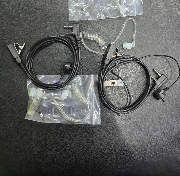 Coiled Clear Tube Radio Call Earpiece