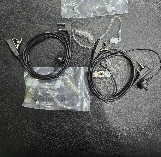 Coiled Clear Tube Radio Call Earpiece