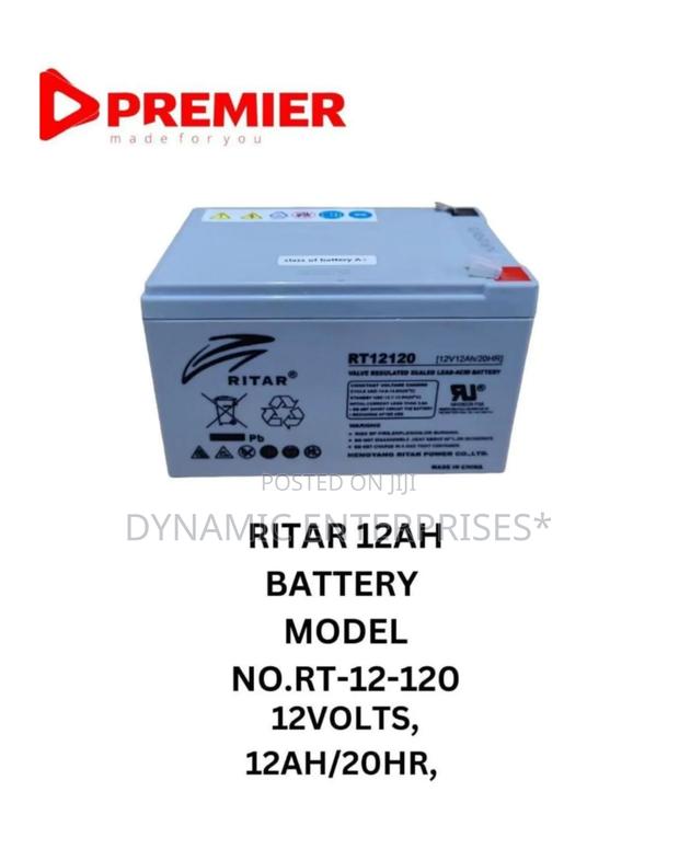 Ritar Rt12120 12v 12ah Sealed Lead-Acid (Sla) Battery