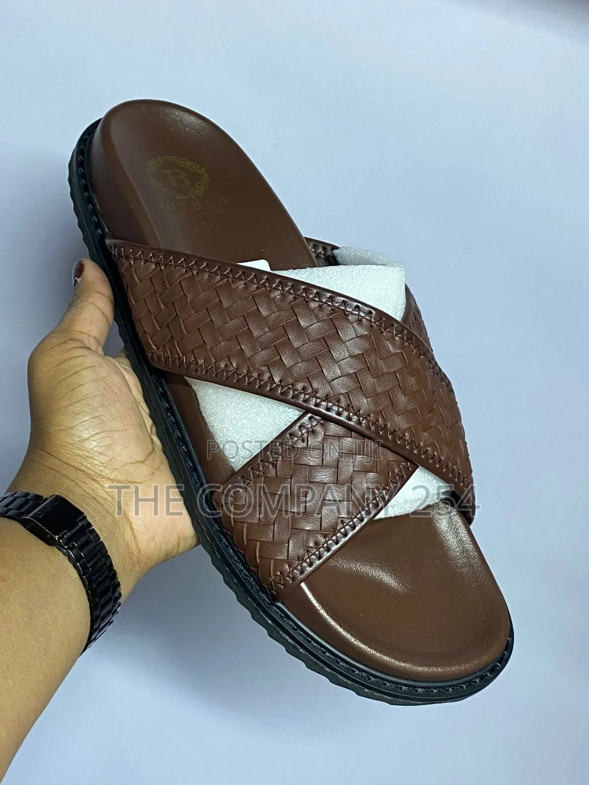 Quality Leather Designer Men Casual Slides