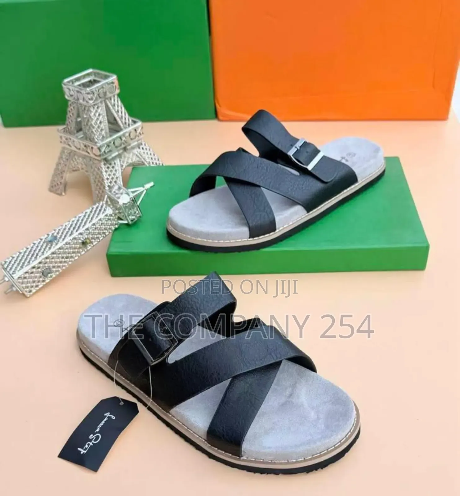 Quality Leather Designer Men Casual Slides