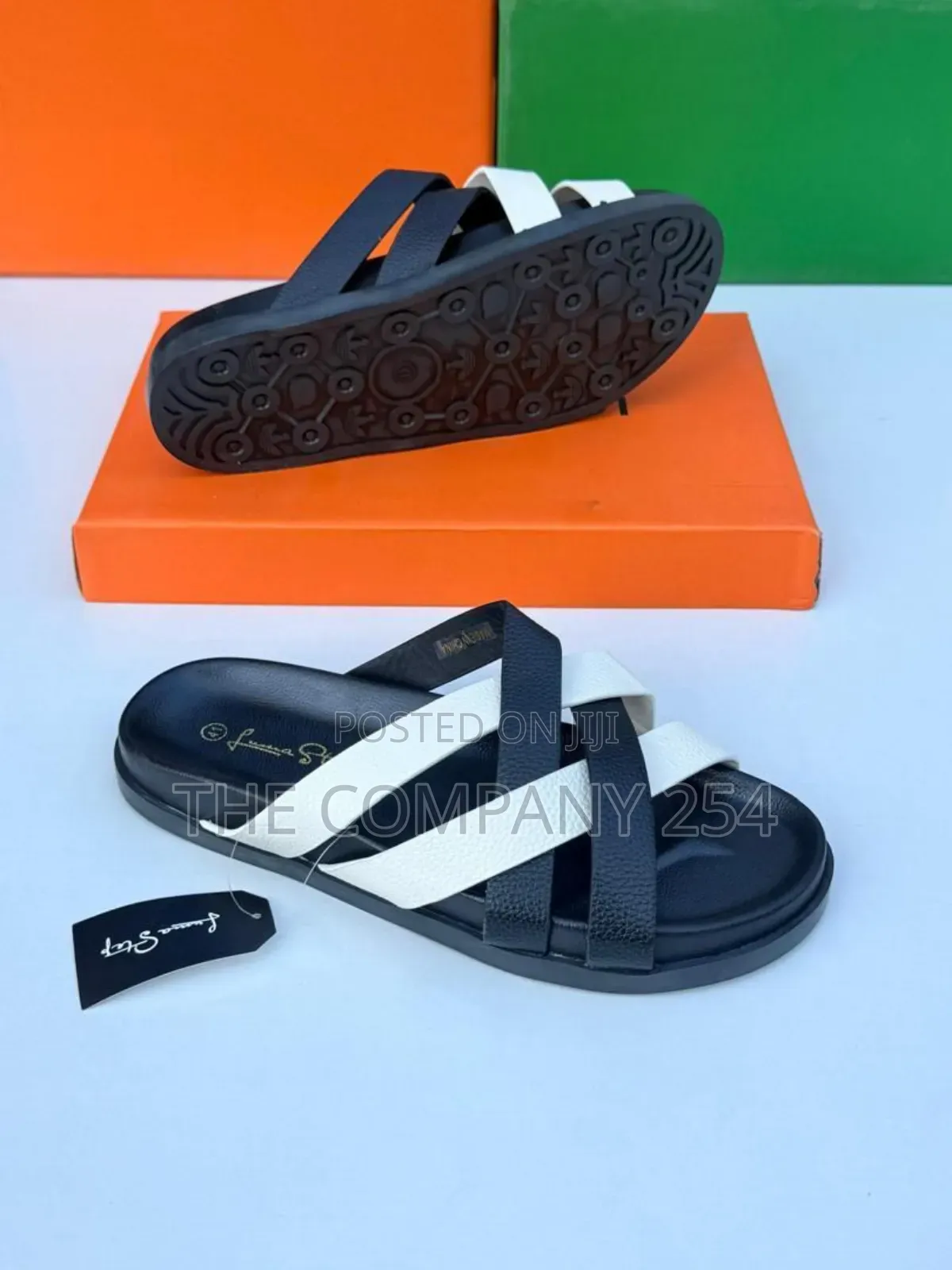 Quality Leather Designer Men Casual Slides