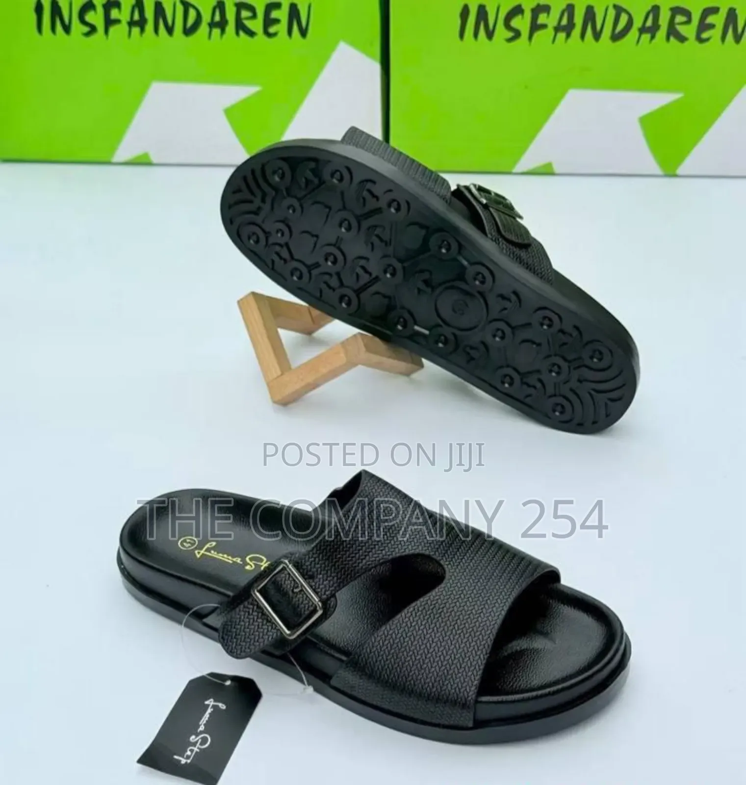 Quality Leather Designer Men Casual Slides