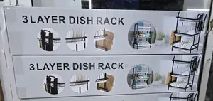 Rust Resistant 3 Tier Carbon Dish Rack