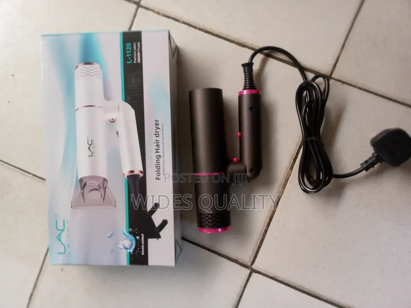 Folding Hair Dryer. Lac Foldable Blow-Dryer